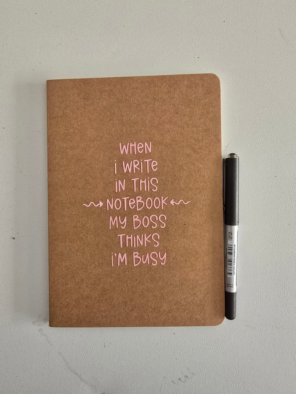 Quadernino A5 "When I write in this notebook my boss thinks I'm busy"