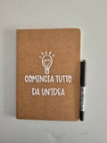 Quadernino A5 "Comincia tutto da un'idea"