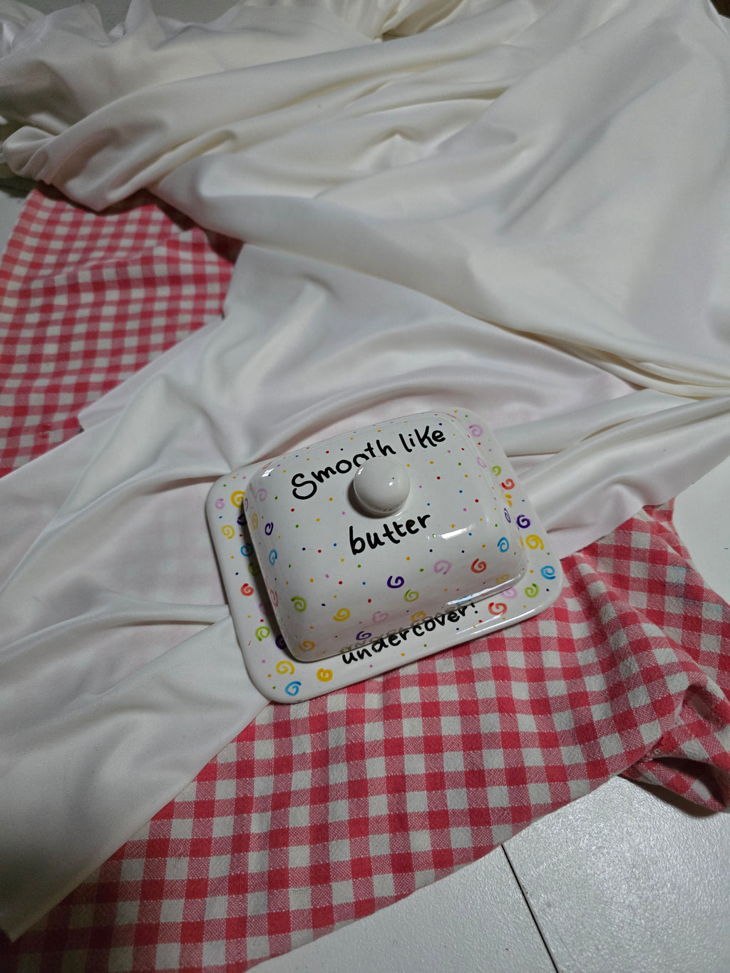 Portaburro decorato a mano