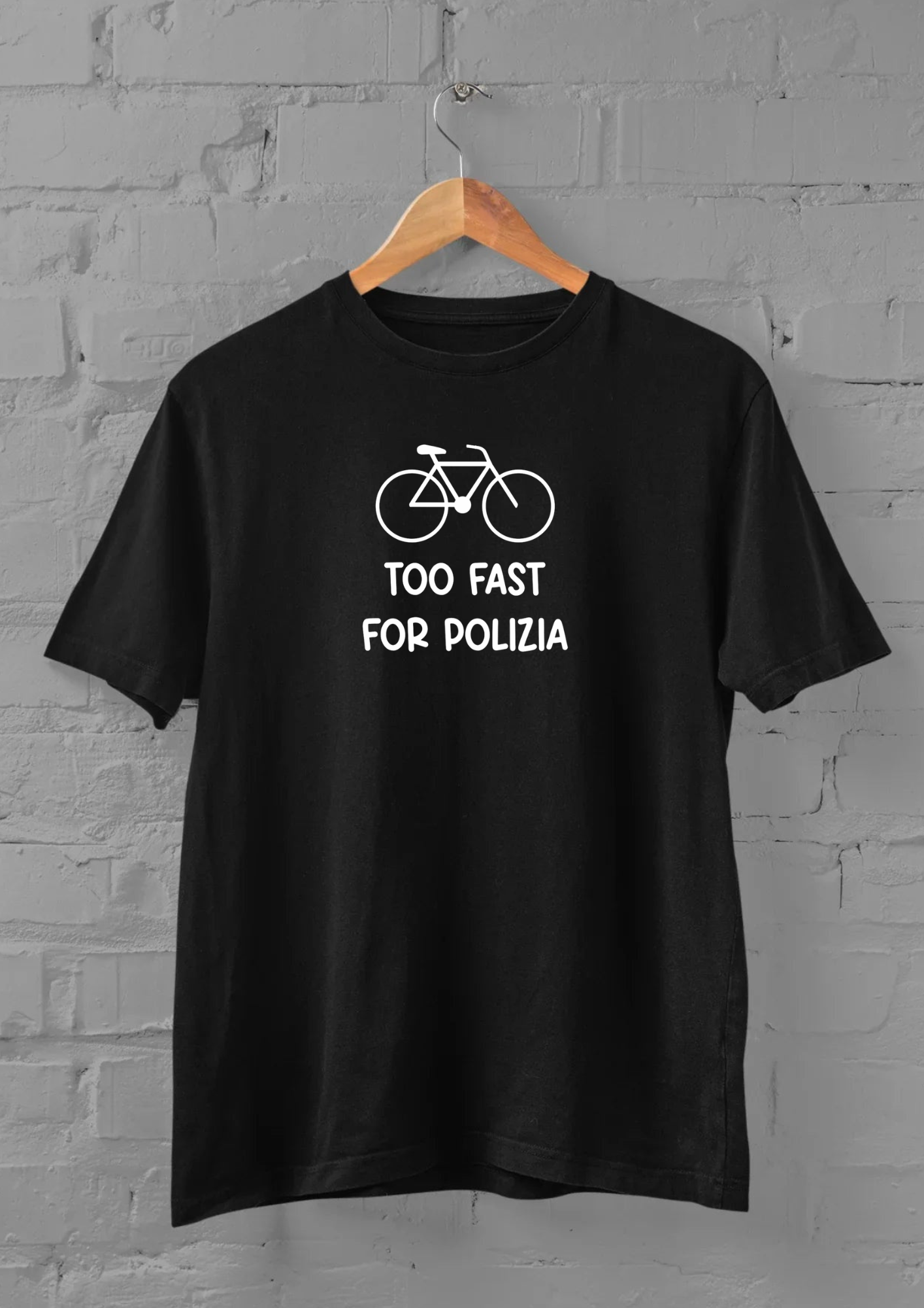 T-shirt e felpa "Too fast for polizia"